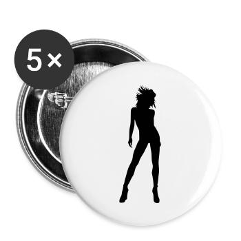 tänzerin - Buttons groß 56 mm (5er Pack) - Weiß - Vorne
