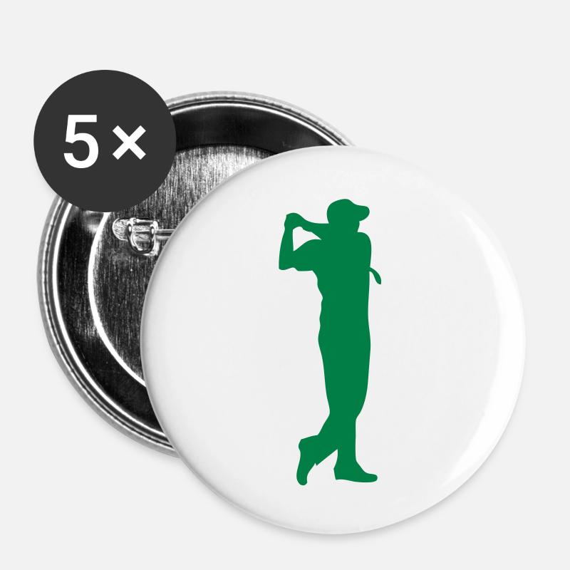 golf swing player player 210 - Buttons large 2.2''/56 mm (5-pack) - white