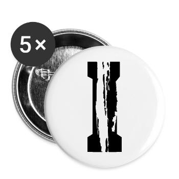 I - Buchstabe - Buttons groß 56 mm (5er Pack) - Weiß - Vorne