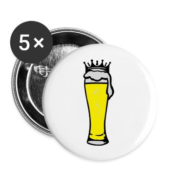 koenigliches_bier_3c - Buttons groß 56 mm (5er Pack) - Weiß - Vorne