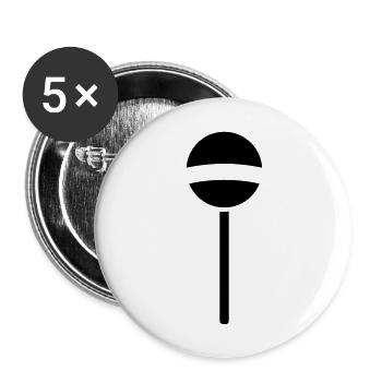 lolli_f1 - Buttons groß 56 mm (5er Pack) - Weiß - Vorne