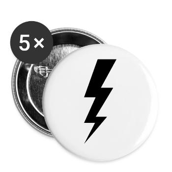 Lightning and Thunderstorms – Energy & High Voltage Design - Buttons large 2.2''/56 mm (5-pack) - white - Front
