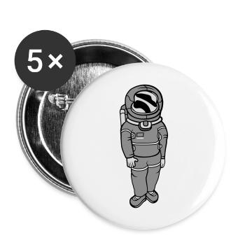 Weightless astronaut space - Buttons large 2.2''/56 mm (5-pack) - white - Front