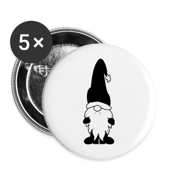 Elfes de Noël - Lot de 5 grands badges (56 mm) - blanc - Devant