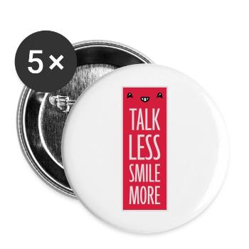 talk less smile more - Buttons large 2.2''/56 mm (5-pack) - white - Front