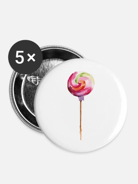 lolli - Buttons groß 56 mm (5er Pack) - Weiß