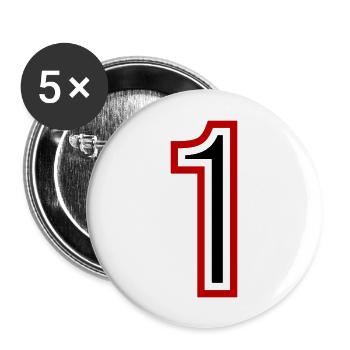 Justaucorps à 1 numéro d’année - Lot de 5 grands badges (56 mm) - blanc - Devant