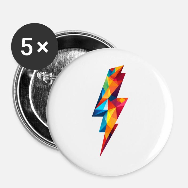 Flash Colors - Buttons large 2.2''/56 mm (5-pack) - white