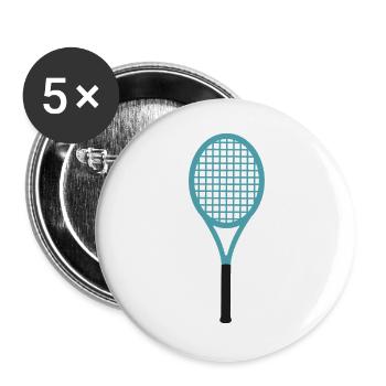 Tennis racket - Buttons large 2.2''/56 mm (5-pack) - white - Front