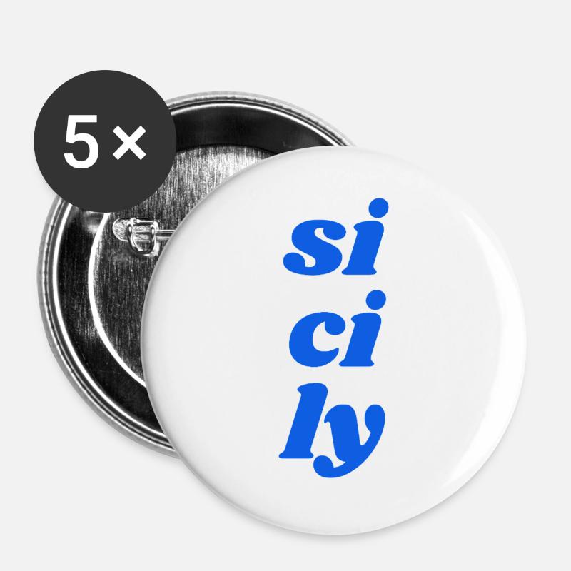 si ci ly - Buttons large 2.2''/56 mm (5-pack) - white