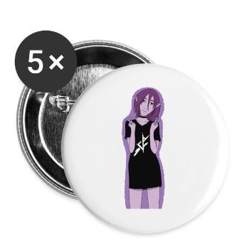 Blitz-Sigil Elf Tee - Buttons groß 56 mm (5er Pack) - Weiß - Vorne