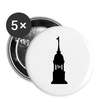 Hamburger Michel Hamburg - Buttons groß 56 mm (5er Pack) - Weiß - Vorne