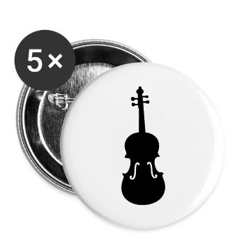 Bratsche - Buttons groß 56 mm (5er Pack) - Weiß - Vorne