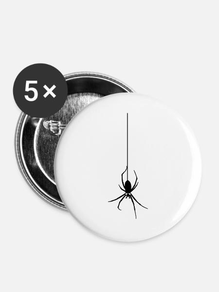 Die Spinne - Buttons groß 56 mm (5er Pack) - Weiß