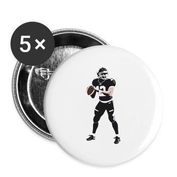 American Football - Sports Sticker - Buttons large 2.2''/56 mm (5-pack) - white - Front
