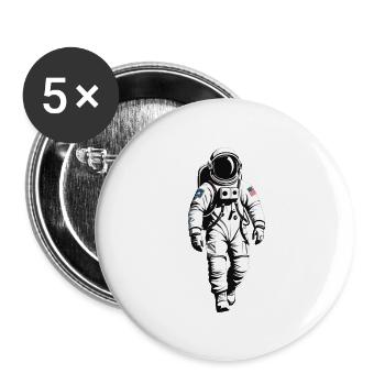 Astronaut - Profession Design Sticker - Buttons large 2.2''/56 mm (5-pack) - white - Front