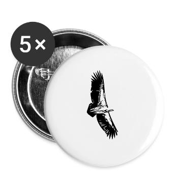 Vulture in flight - Buttons large 2.2''/56 mm (5-pack) - white - Front