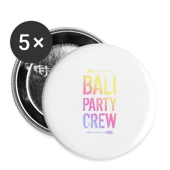 Bali Party Crew Colorful - Buttons large 2.2''/56 mm (5-pack) - white - Front