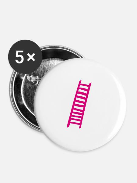 Leiter - Buttons groß 56 mm (5er Pack) - Weiß