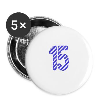 ALLES GUTE ZUM GEBURTSTAG. ALLES GUTE ZUM GEBURTSTAG. JAHRESTAG. - Buttons groß 56 mm (5er Pack) - Weiß - Vorne