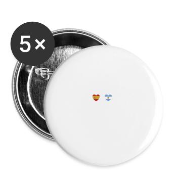 Spain and Argentina Argentine flags - Buttons large 2.2''/56 mm (5-pack) - white - Front