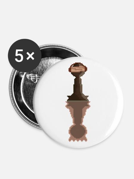WACHSEN - Buttons groß 56 mm (5er Pack) - Weiß