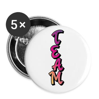 Équipe - Lot de 5 grands badges (56 mm) - blanc - Devant