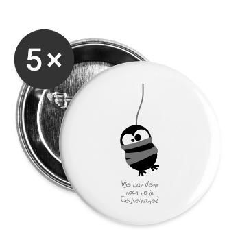 Un hibou / / Comment était encore mon nom - Lot de 5 grands badges (56 mm) - blanc - Devant