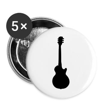 guitar gibson - Buttons groß 56 mm (5er Pack) - Weiß - Vorne