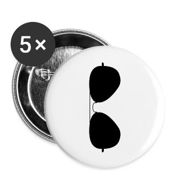 Sonnenbrille - Buttons groß 56 mm (5er Pack) - Weiß - Vorne