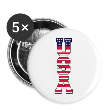 usa_design_1 - Lot de 5 grands badges (56 mm) - blanc - Devant