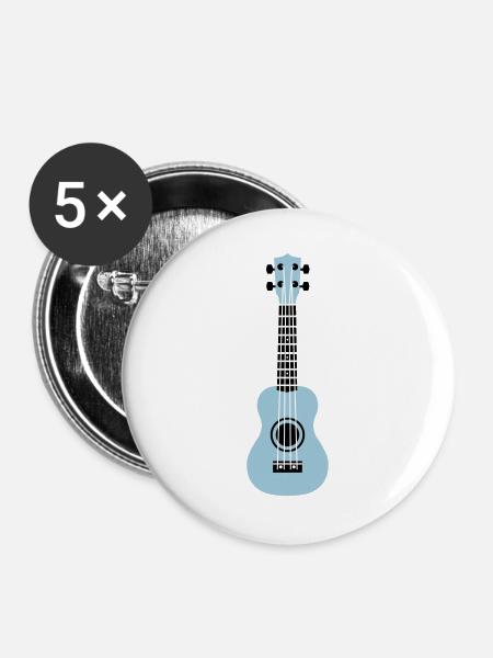 ukulele - Buttons large 2.2''/56 mm (5-pack) - white