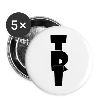 Triathlon Natation Bike Run Marathon - Lot de 5 grands badges (56 mm) - blanc - Devant