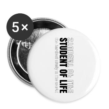 ÉTUDIANT DE LA VIE - Lot de 5 grands badges (56 mm) - blanc - Devant