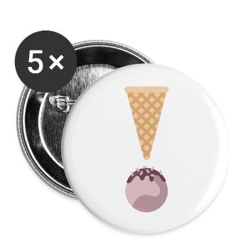 Une glace, un point c'est tout! - Lot de 5 grands badges (56 mm) - blanc - Devant