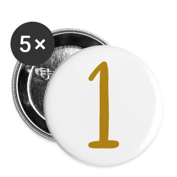 1 - Lot de 5 grands badges (56 mm) - blanc - Devant