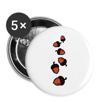 Eichel Comic - Buttons groß 56 mm (5er Pack) - Weiß - Vorne