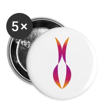 trennen - Buttons groß 56 mm (5er Pack) - Weiß - Vorne