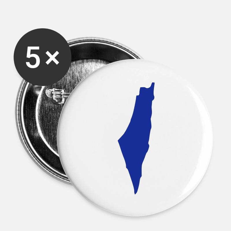 Israel - Buttons large 2.2''/56 mm (5-pack) - white