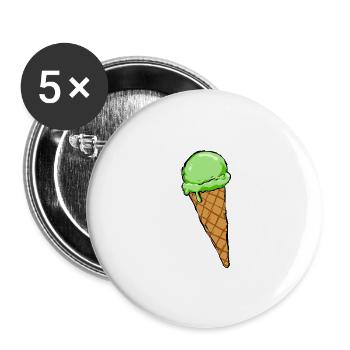 Eis Beach - Buttons large 2.2''/56 mm (5-pack) - white - Front