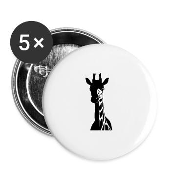 Giraffe head - Buttons large 2.2''/56 mm (5-pack) - white - Front