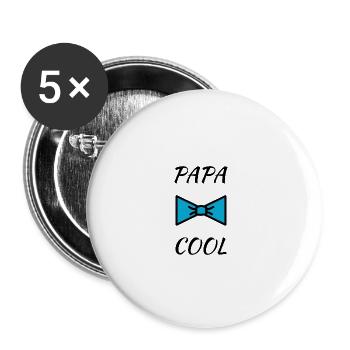 DAD. FATHER'S DAY. HAPPY FATHER'S DAY. HAPPY BIRTHDAY. - Buttons large 2.2''/56 mm (5-pack) - white - Front