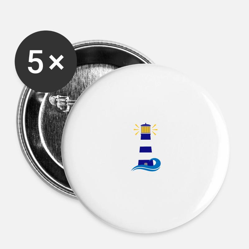 lighthouse - Buttons large 2.2''/56 mm (5-pack) - white