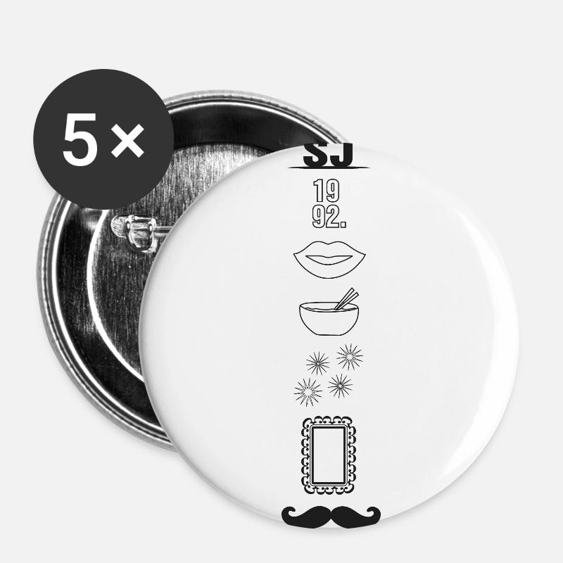 BTS - Buttons large 2.2''/56 mm (5-pack) - white