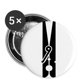 Wäscheklammer / Clothes Peg (1c) - Buttons groß 56 mm (5er Pack) - Weiß - Vorne