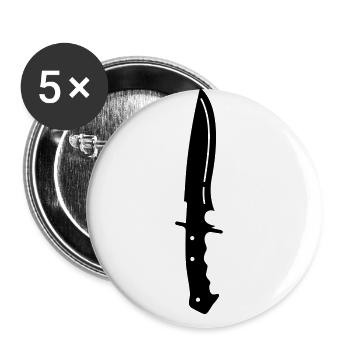 Messer icon - Buttons groß 56 mm (5er Pack) - Weiß - Vorne
