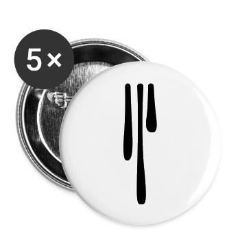drips_4 - Buttons groß 56 mm (5er Pack) - Weiß - Vorne