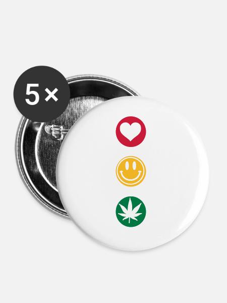 rzhw_ampel_3c - Buttons groß 56 mm (5er Pack) - Weiß