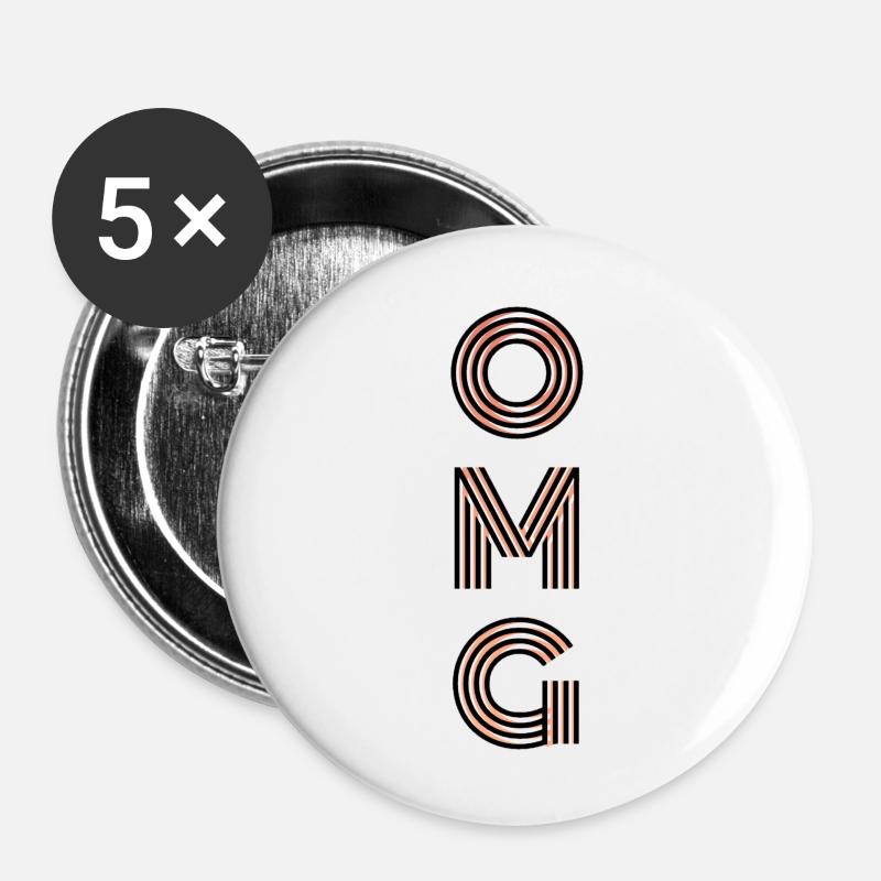 OMG - Buttons large 2.2''/56 mm (5-pack) - white