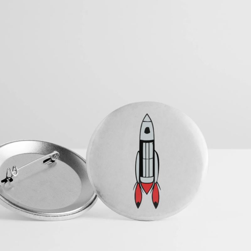 Spacecraft Rocket Space Space Flight Vector Buttons large 2.2''/56 mm (5-pack)